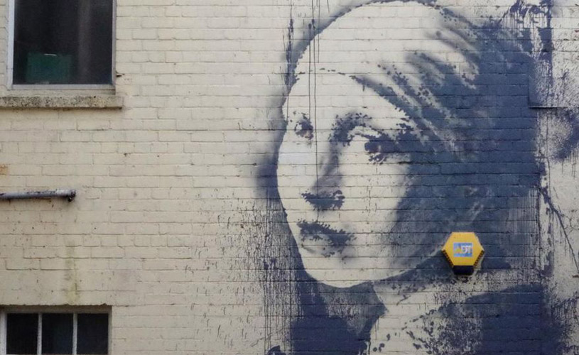 Banksy - The Girl with the Pearl Eardrum