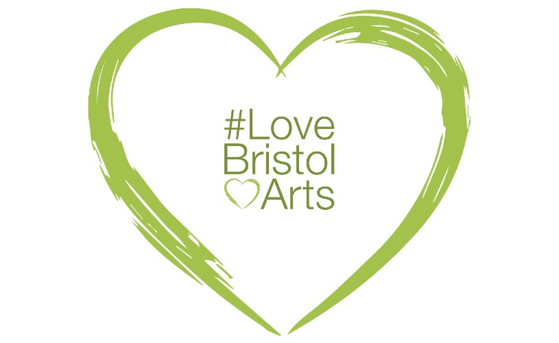 Look out for the #LoveBristolArts logo