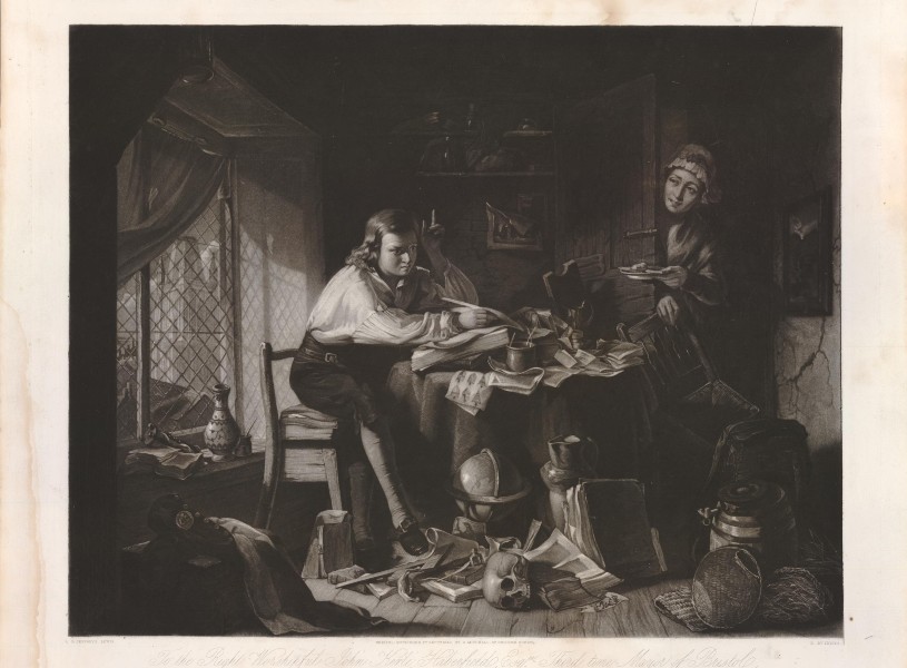 Edward McInnes after Richard Jeffreys Lewis’s Chatterton Composing the Rowley Manuscripts. 1846. 2010,7081.7504. © Trustees of the British Museum