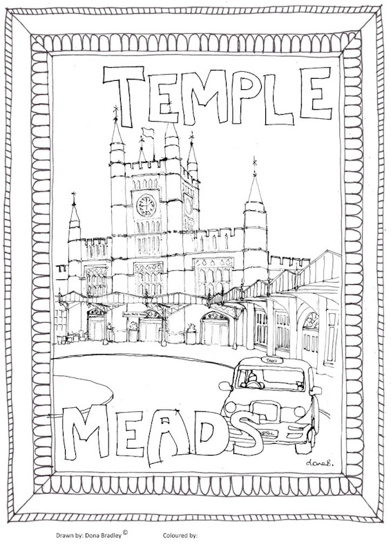 Temple Meads Station colouring sheet by donaB