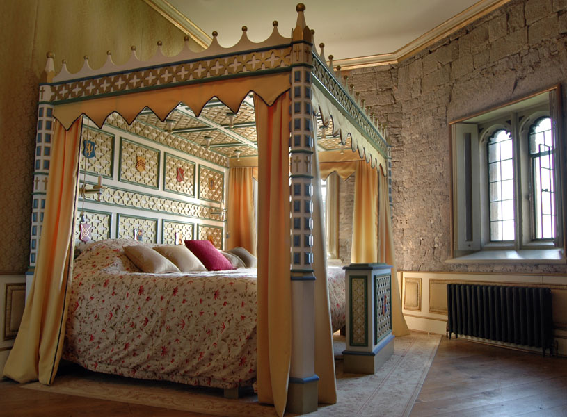 The four poster bed in the Tower Room at Thornbury Castle